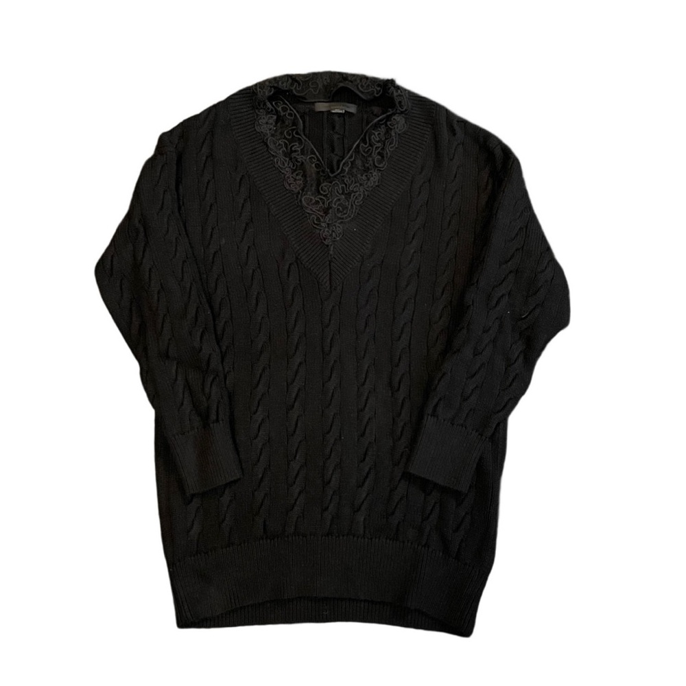 Knitted Alexander Wang Sweater w/ Floral V-neck